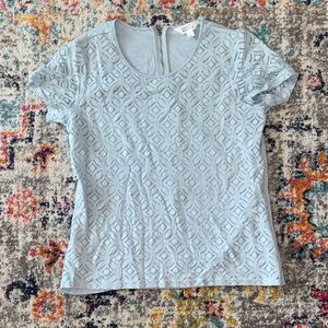 Market & Spruce Sky Blue Textured Blouse